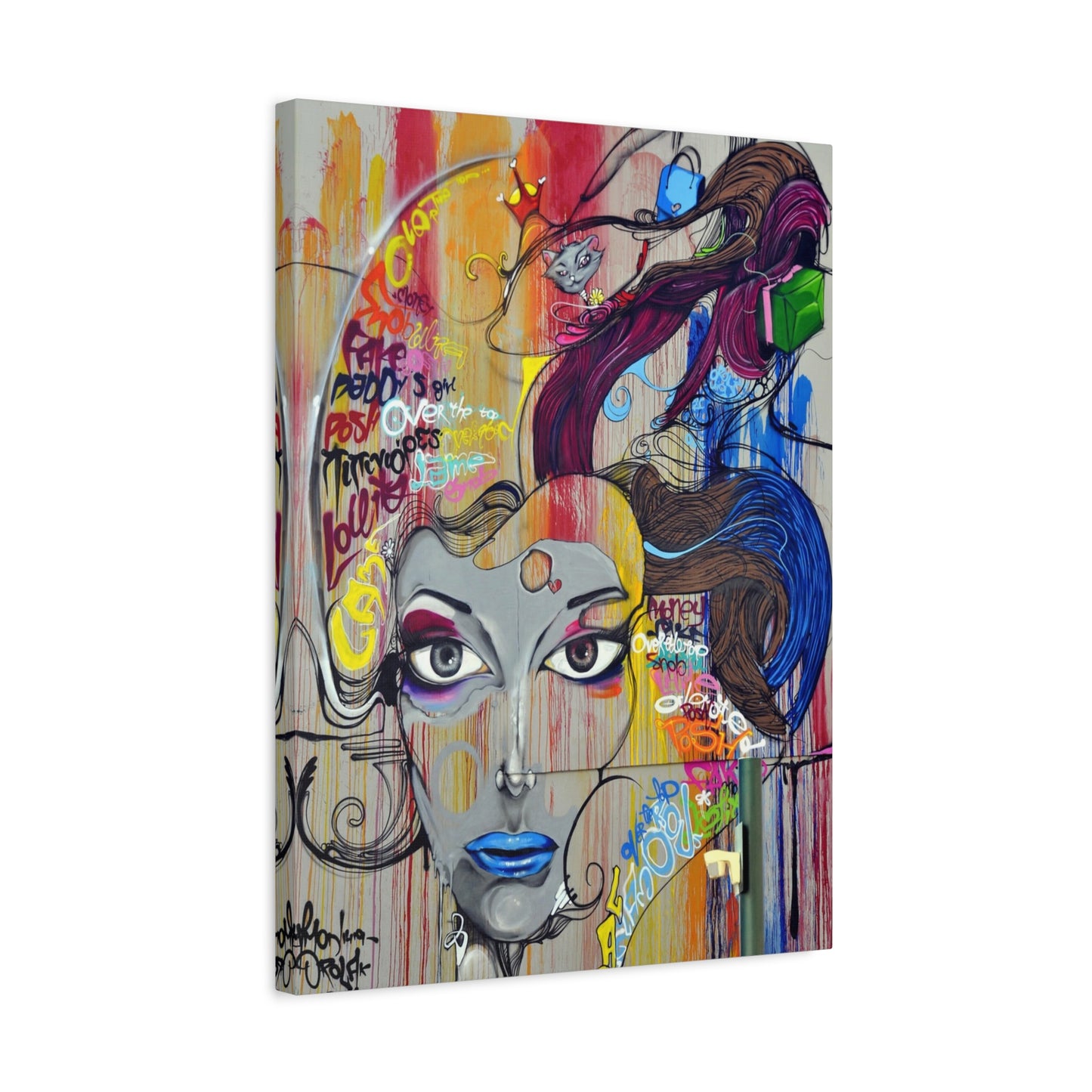 Colorful Graffiti Portrait Canvas