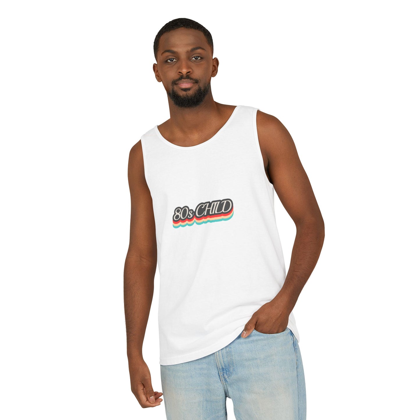 80s Child Unisex Tank Top | Retro Summer Wear, Vintage Style Shirt, Gift for 80s Lovers, Bohemian Fashion, Nostalgic Apparel