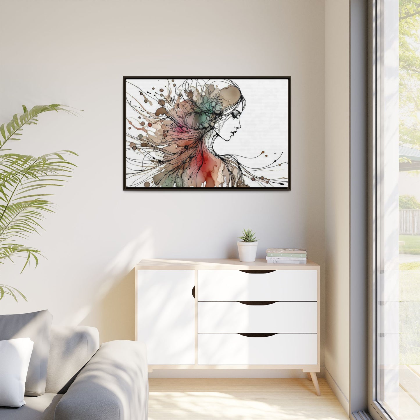 Matte Canvas, Framed (Multi-color) - Girl Whispers