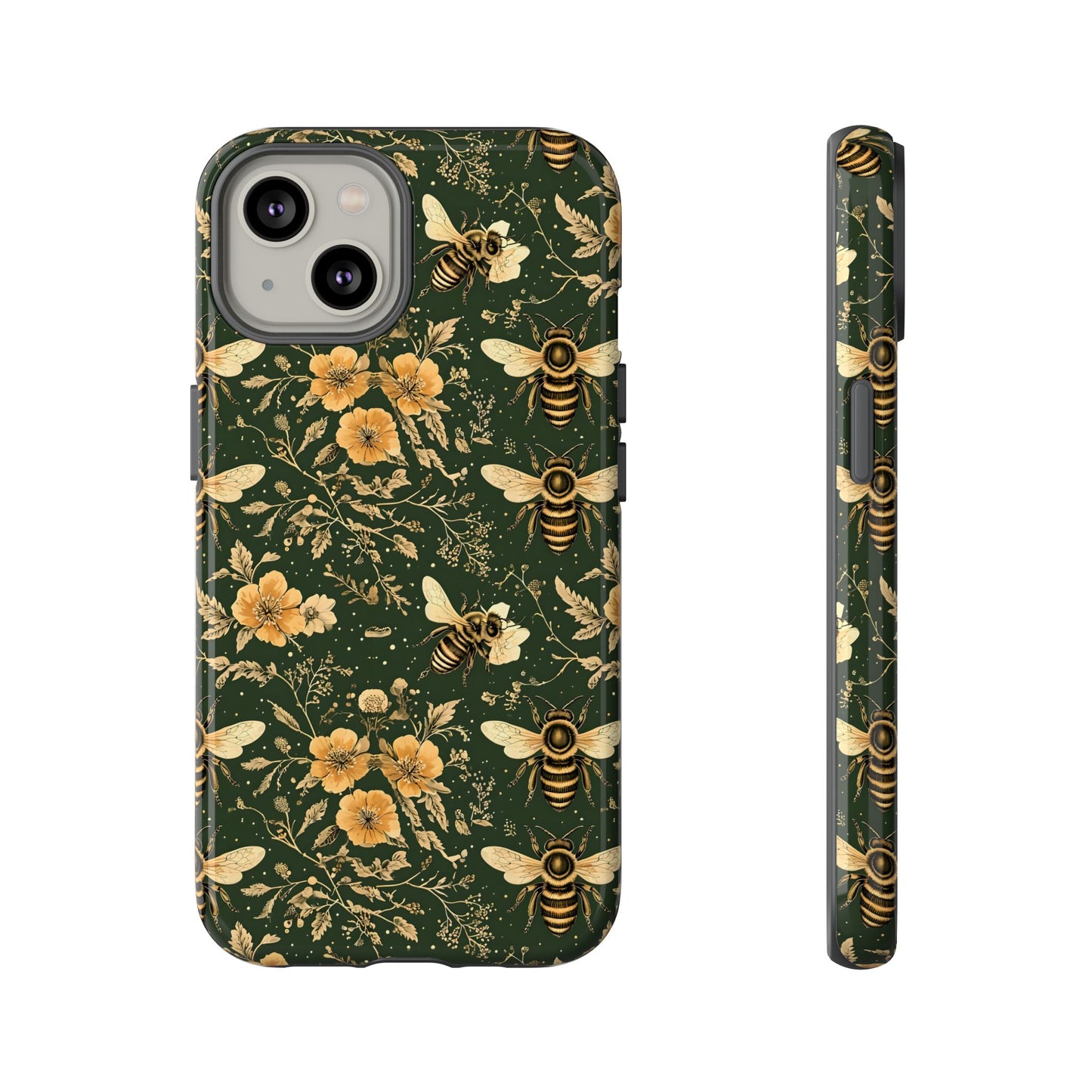 Nature-Inspired Phone Case, Tough Cases for Nature Lovers, Floral Bee Design, Eco-Friendly Gift, Summer Vibes, Trendy Phone Accessory,