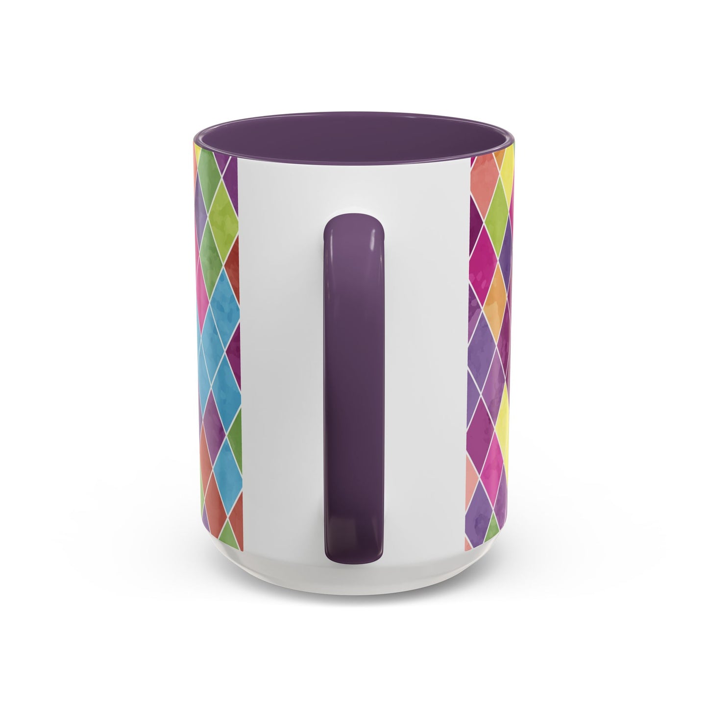 Colorful Diamond Pattern Coffee Mug, Coffee Lover Gift, Bright Kitchen Decor, Artistic Mug, Vibrant Drinkware
