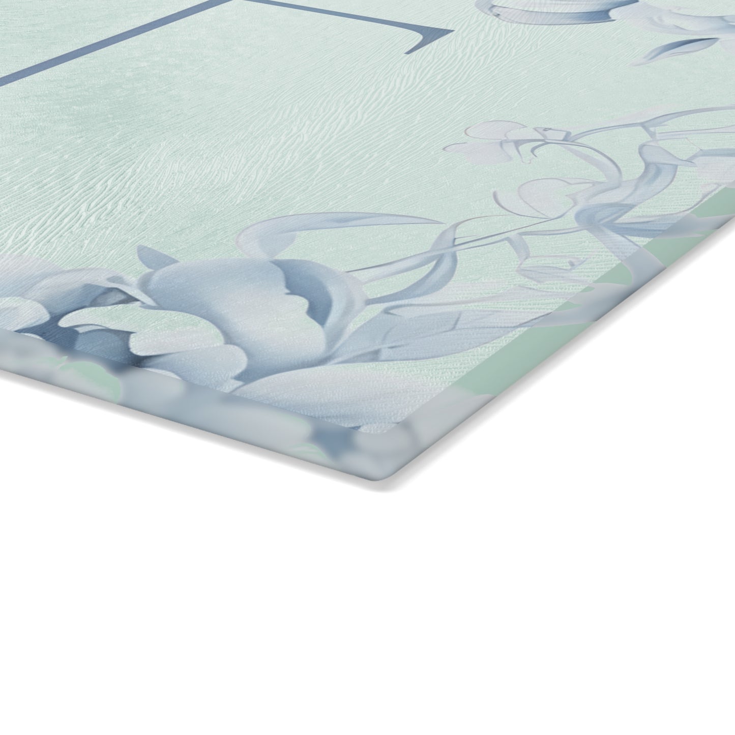 Personalized Floral Glass Cutting Board, Kitchen Decor, Custom Gift for Chefs, Wedding Present, Housewarming Gift, Home Cooking