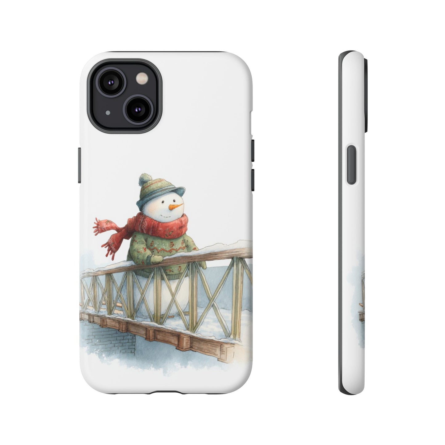 Snowman Phone Case – Winter Holiday Gift, Cute Snowman Design, Winter Accessories, Protective Phone Case, Unique Christmas Present