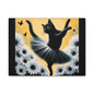 Ballet Black Cat Canvas Print — Whimsical Cat Ballerina Wall Art