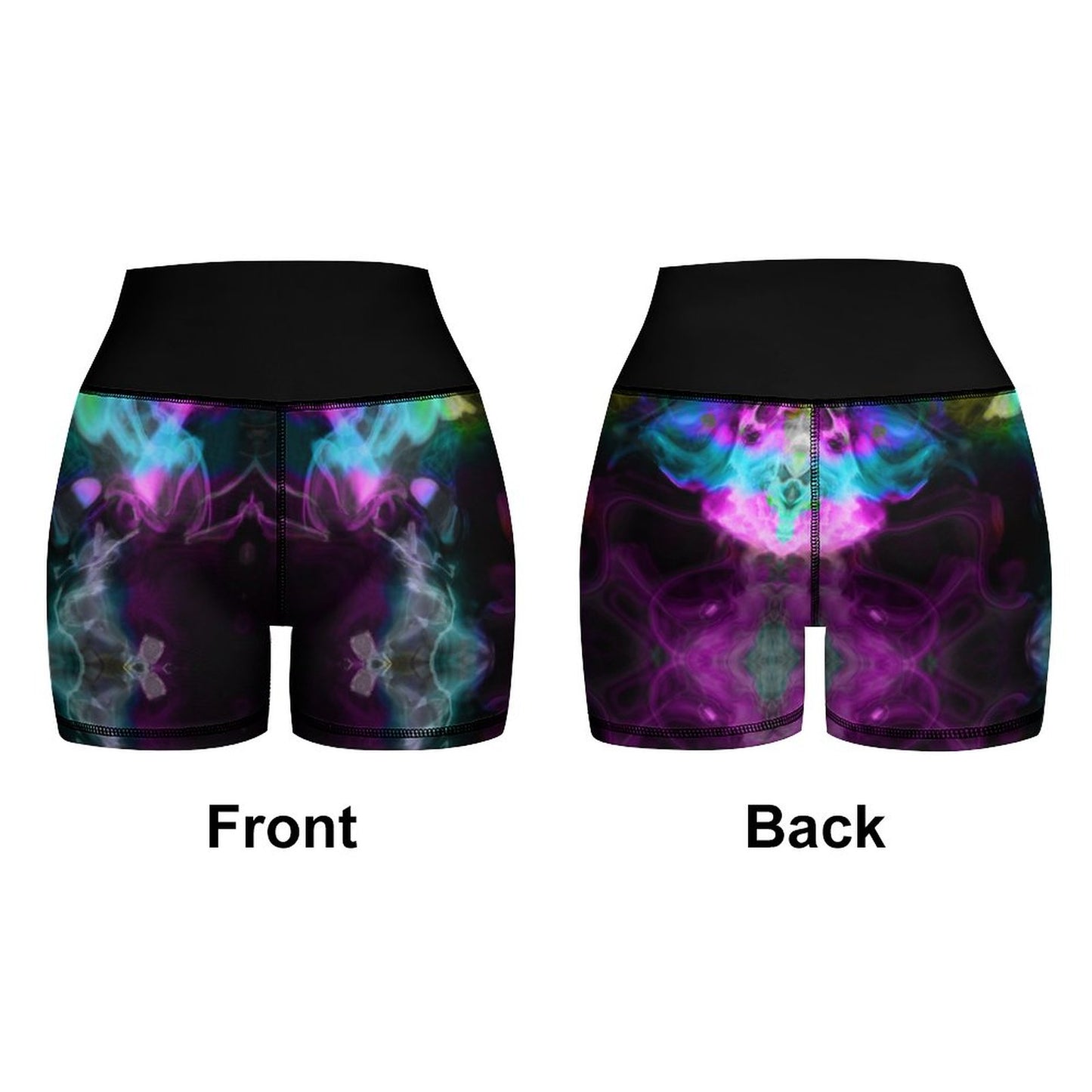 Workout Yoga Set - Black Teal and Pink