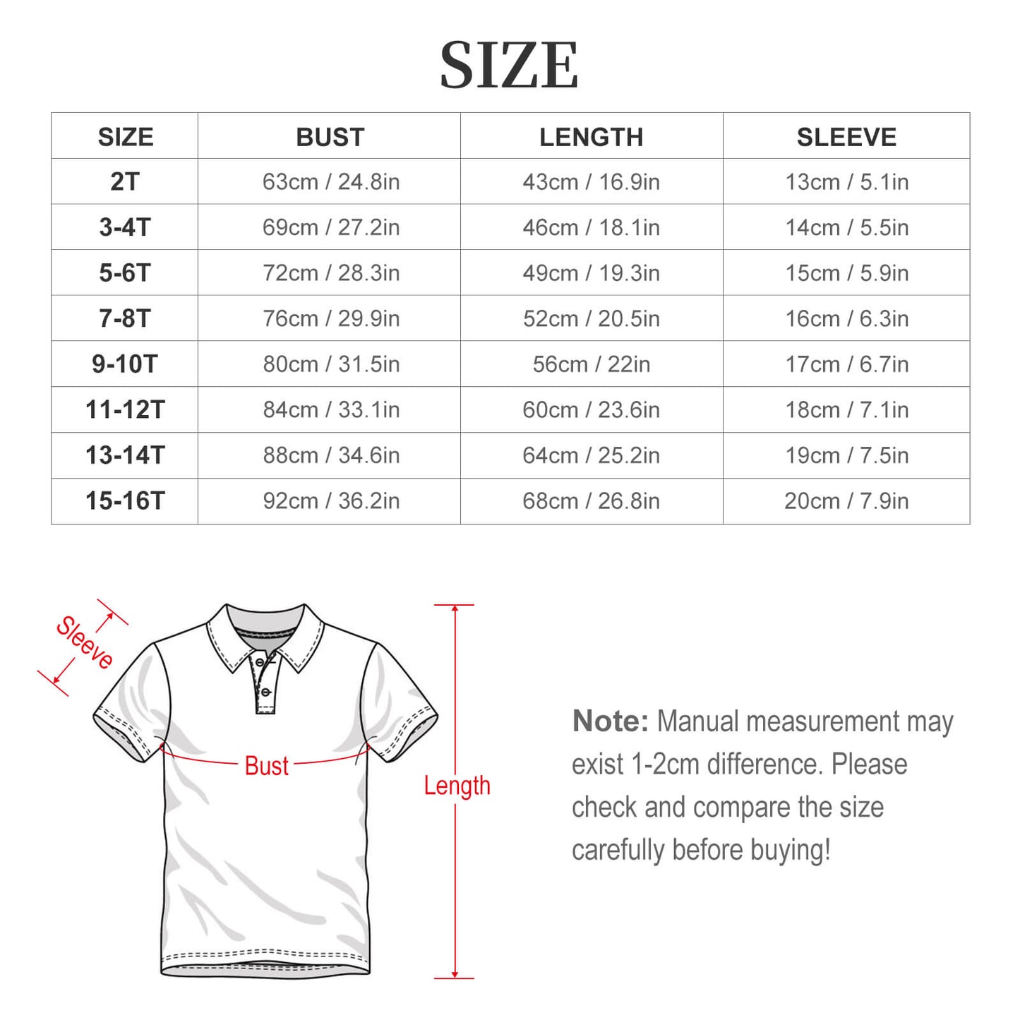 ABC Kids' Button-Down Polo Shirt