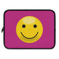 Happy Smiley Laptop Sleeve, Fun Laptop Case, Cute Tech Accessory, Gift for Students, Cheerful Computer Cover, Birthday Present