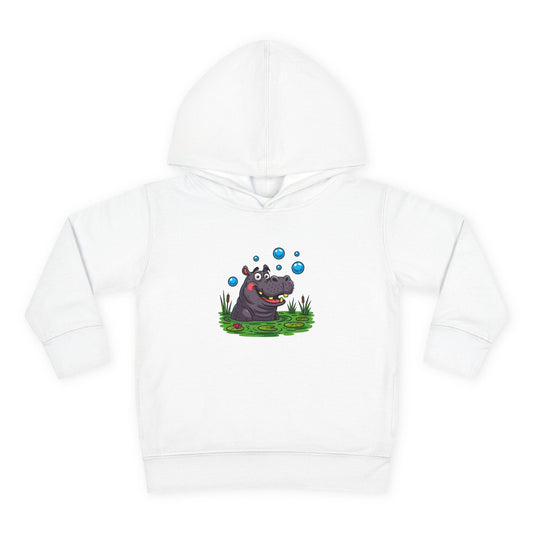 Adorable Hippo Fleece Hoodie, Toddler Hoodie, Kids Pullover, Animal Sweatshirt, Cute Baby Gift, Cozy Toddler Wear