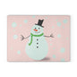 Festive Snowman Glass Cutting Board | Kitchen Decor, Holiday Gift, Winter Cooking, Unique Gift Idea, Home Essentials