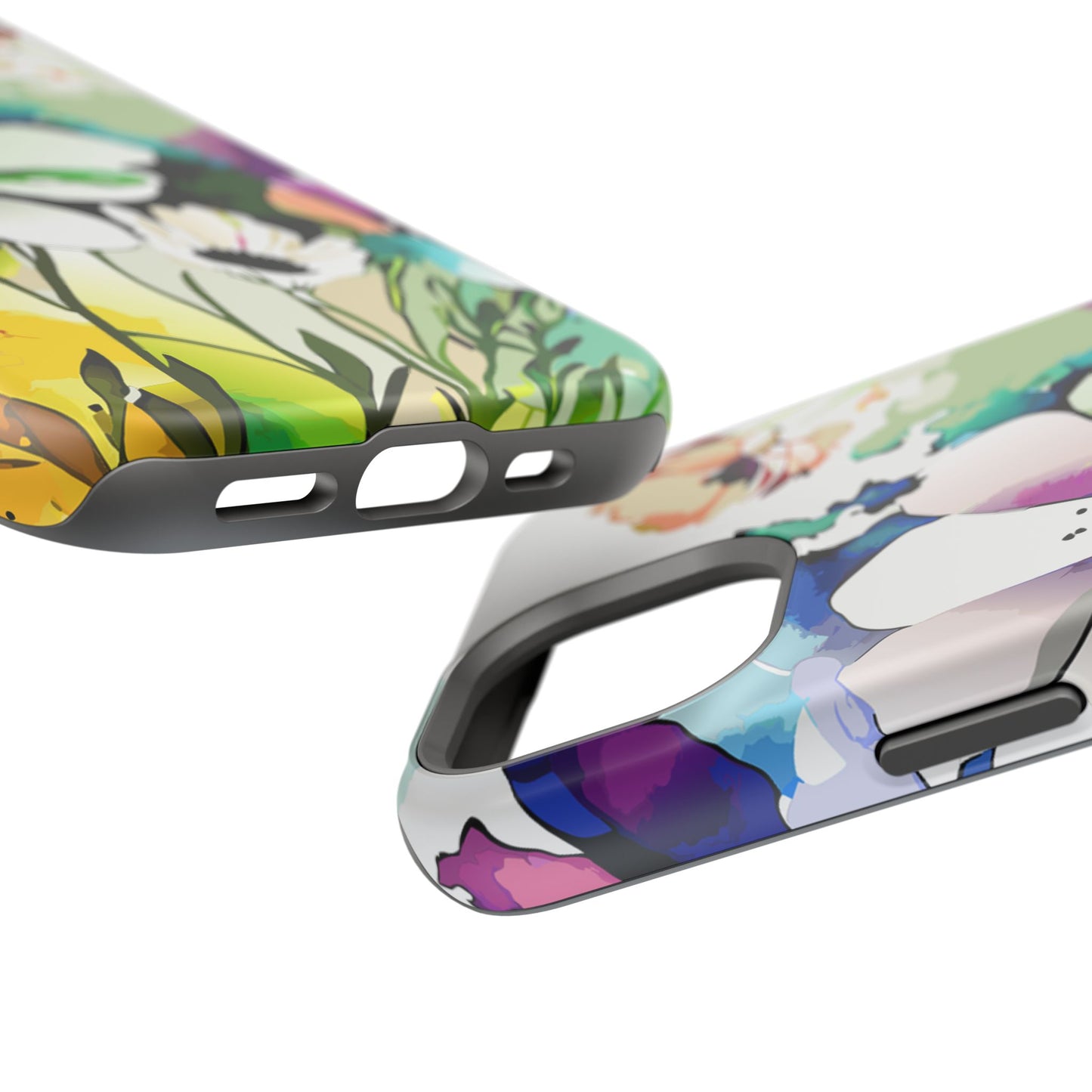 Floral Watercolor Magnetic Phone Case — Impact‑Resistant Protective Cover