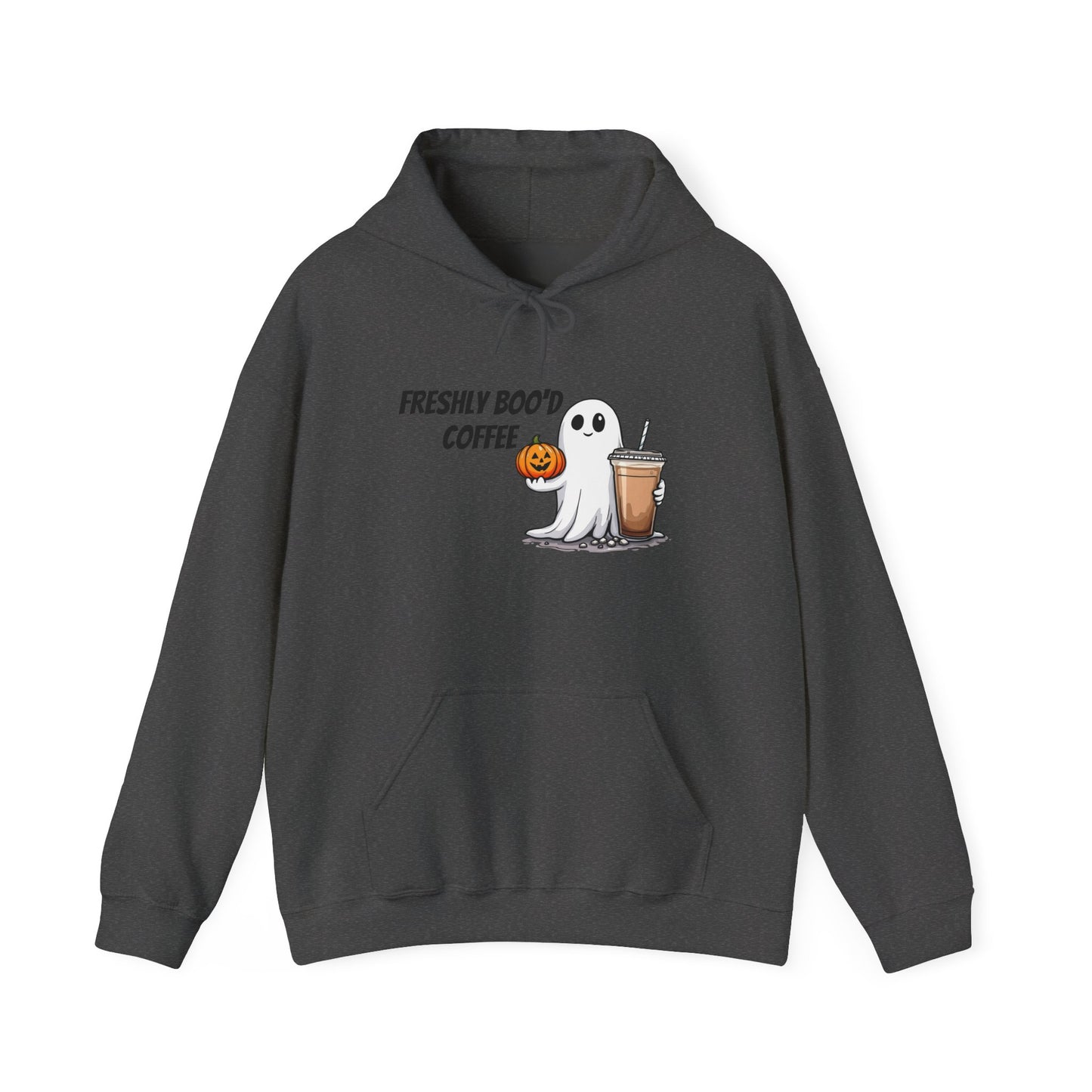 Ghostly Coffee Unisex Hoodie, Halloween Sweatshirt, Cute Fall Apparel, Cozy Casual Wear, Gift for Coffee Lovers, Fun Spooky Style