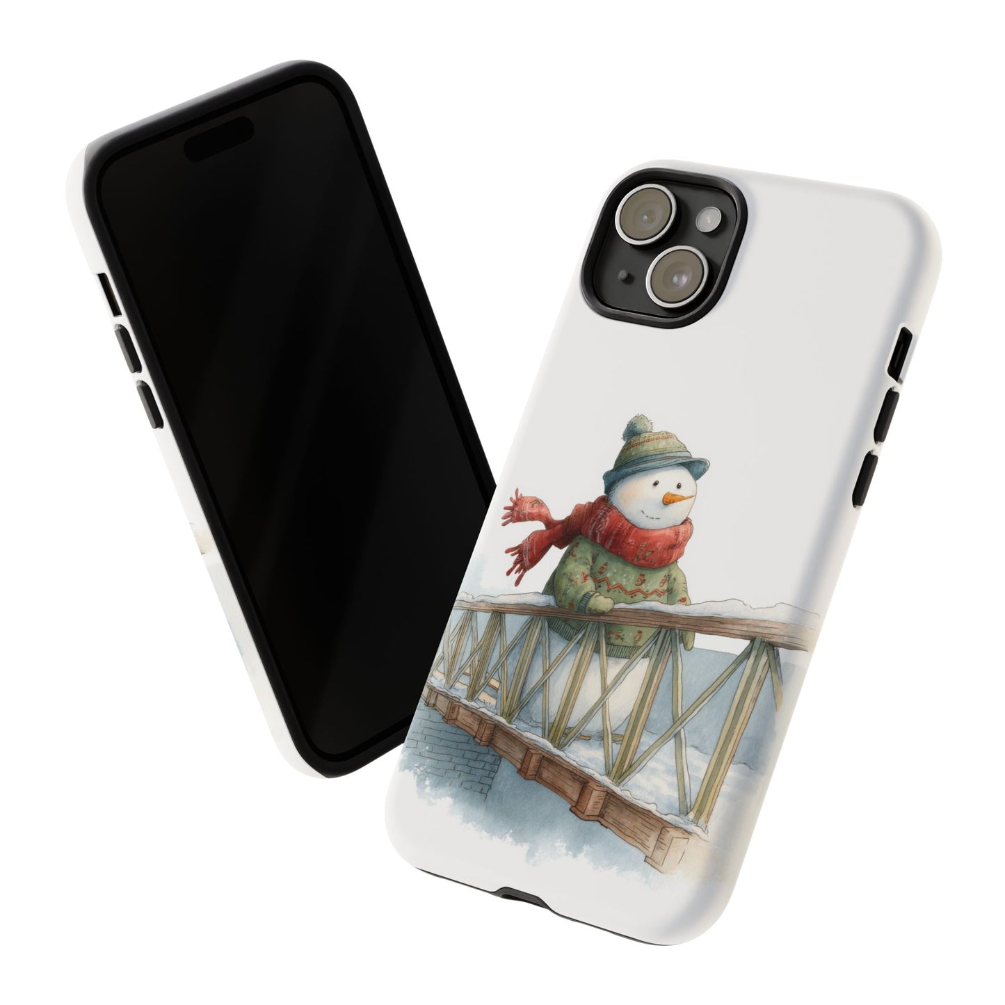 Snowman Phone Case – Winter Holiday Gift, Cute Snowman Design, Winter Accessories, Protective Phone Case, Unique Christmas Present