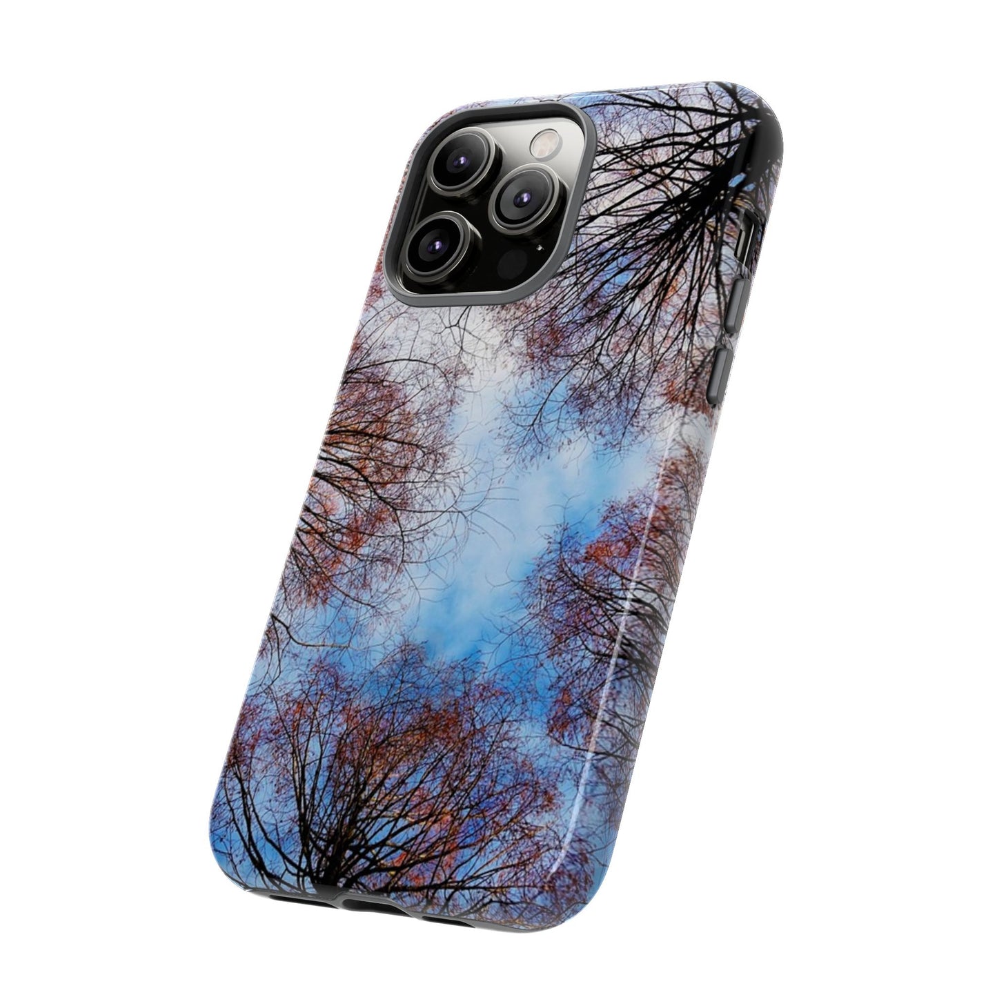 Skyward Trees Phone Case — Nature Forest Canopy Protective Tough Case