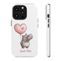 Cute Hippo Phone Case - Good Vibes Design, Animal Lover Gift, Fun Accessory, Birthday Present, Phone Accessories