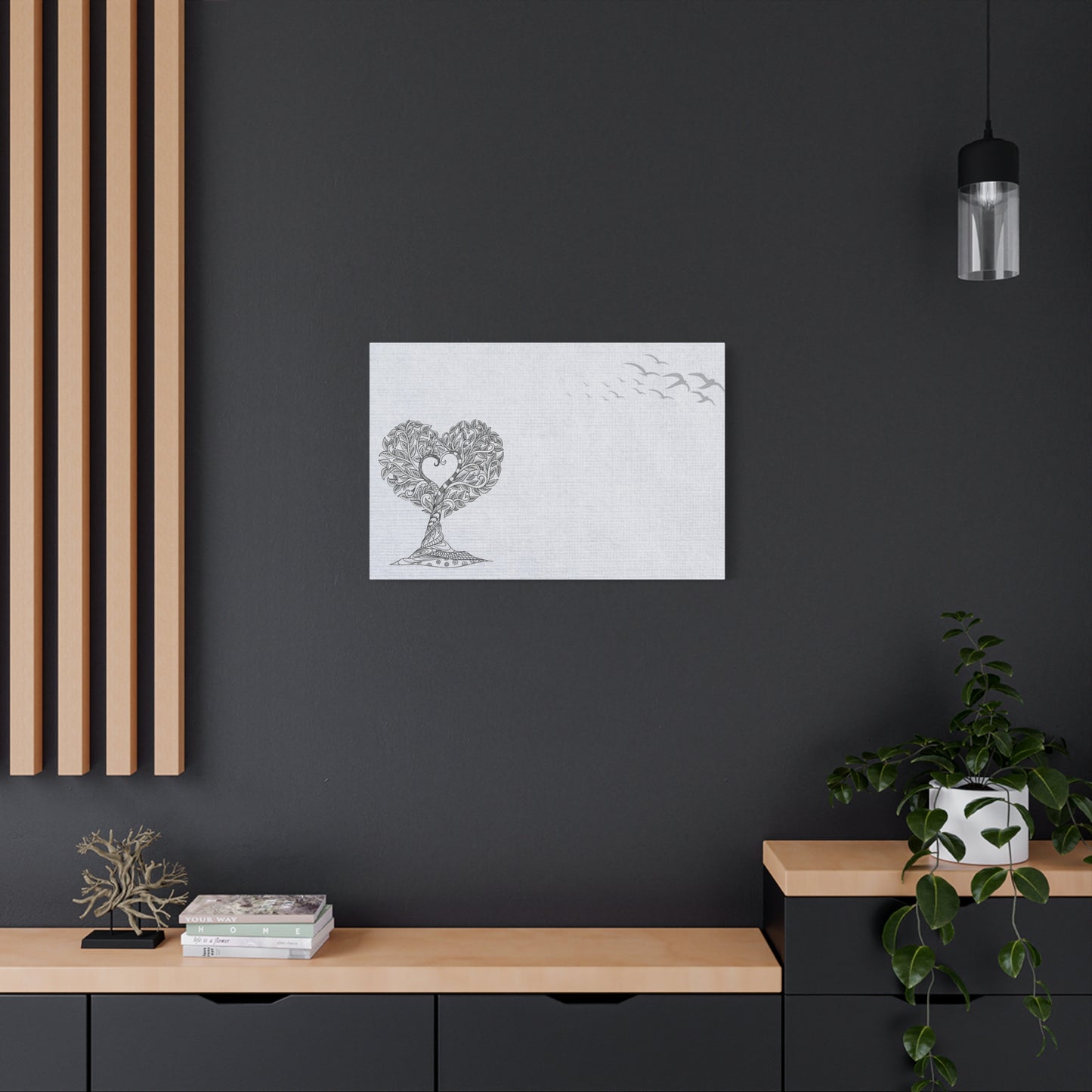 Matte Canvas, Stretched, 1.25" - Heart Tree
