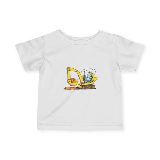 Cute Construction Theme Infant Tee, Baby T-Shirt, Toddler Clothing, Birthday Gift, Playful Outfit, Unique Baby Wear