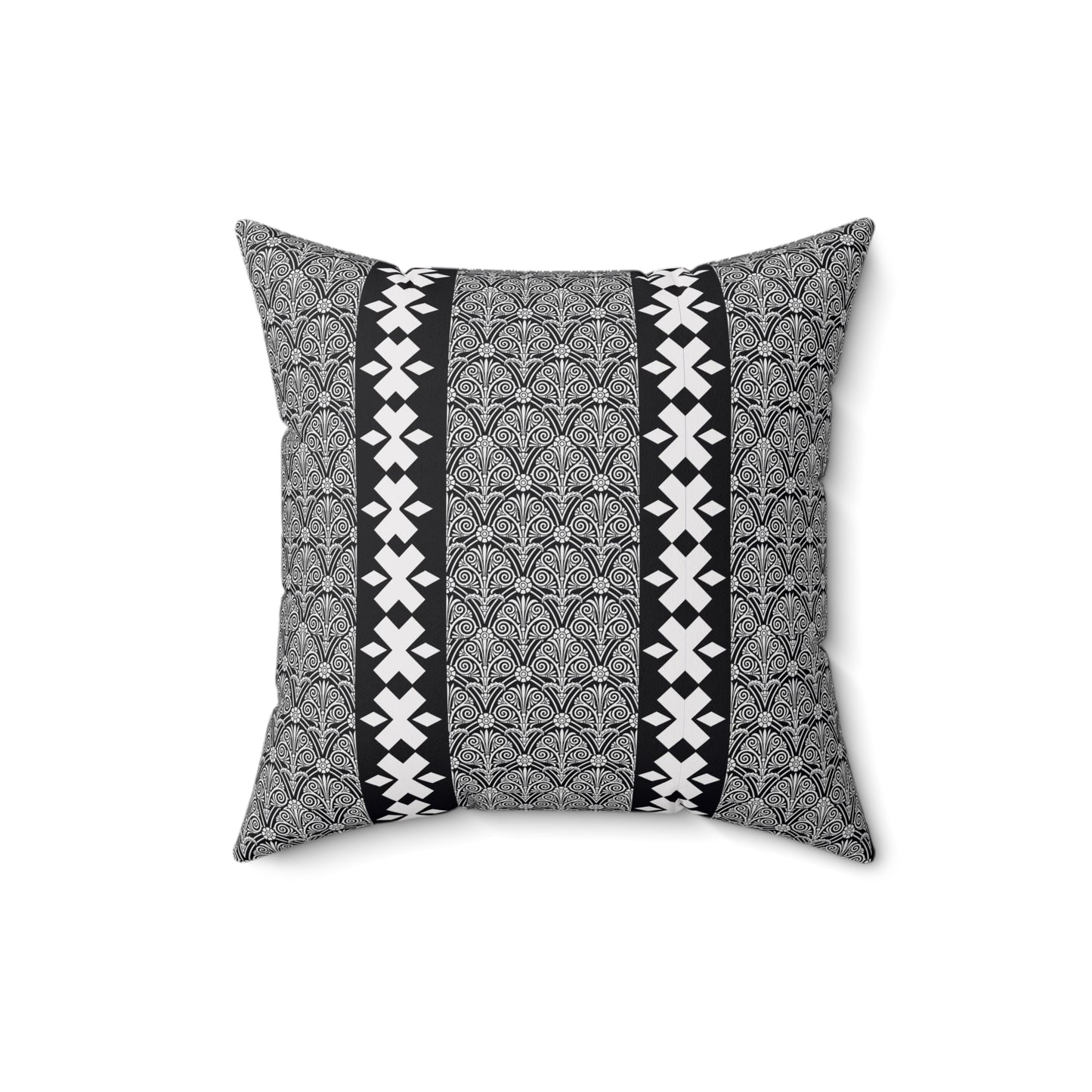 Bohemian Boho Square Pillow with Geometric Print, Cushion for Home Decor, Living Room Accent, Stylish Throw Pillow, Gift for Her
