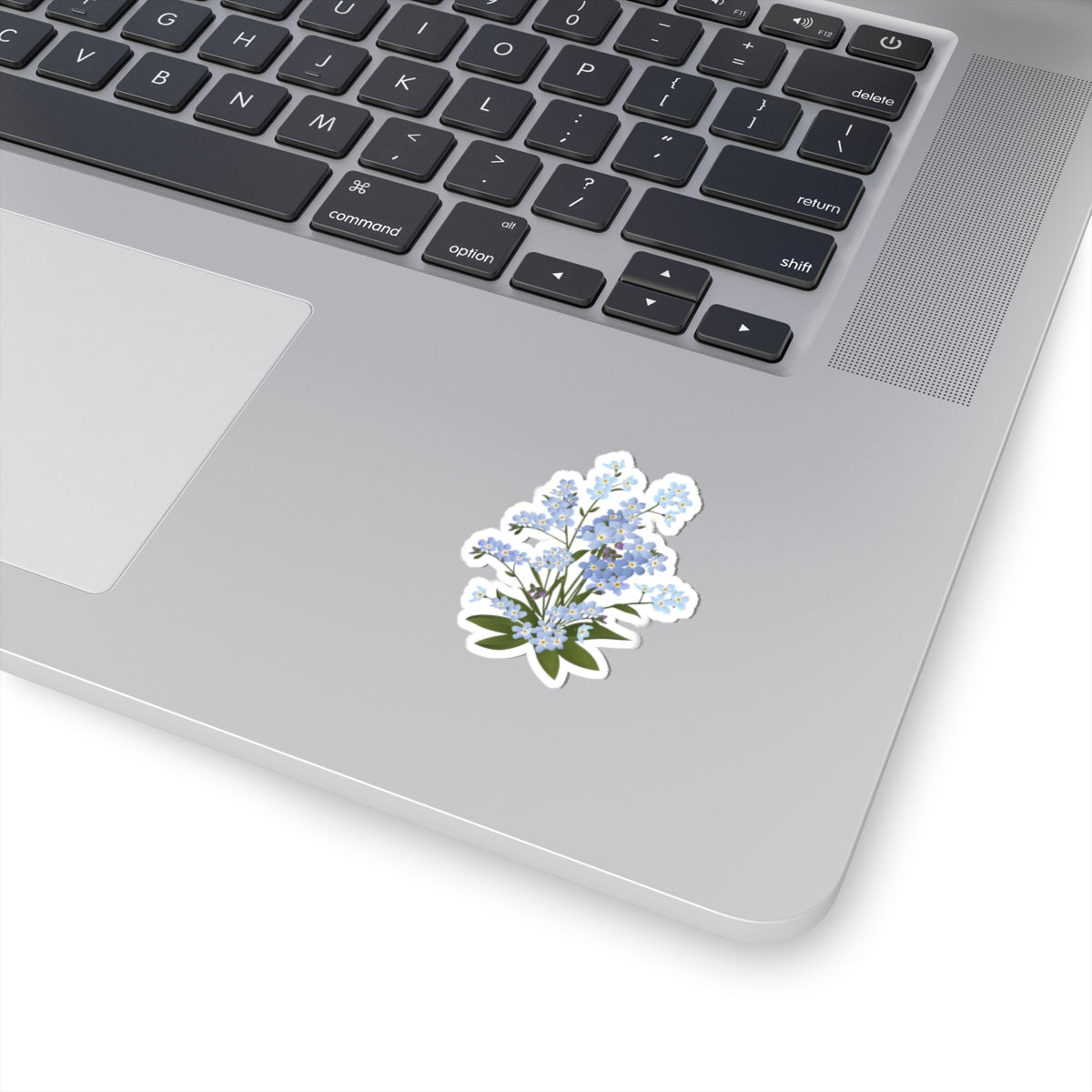 Forget-Me-Not Floral Kiss-Cut Sticker — Delicate Blue Wildflower Laptop Decal