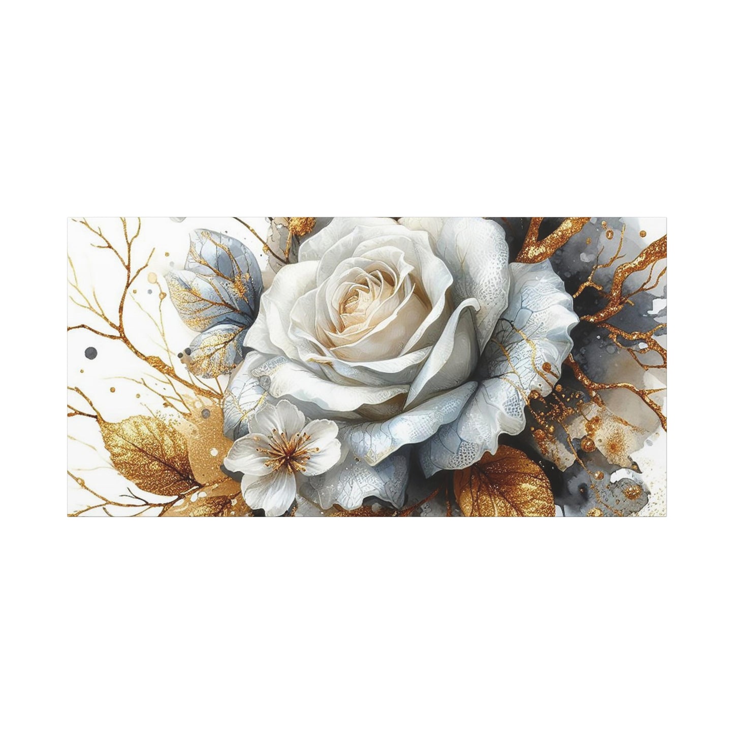 Matte Canvas, Stretched, 1.25" - Gold and Black