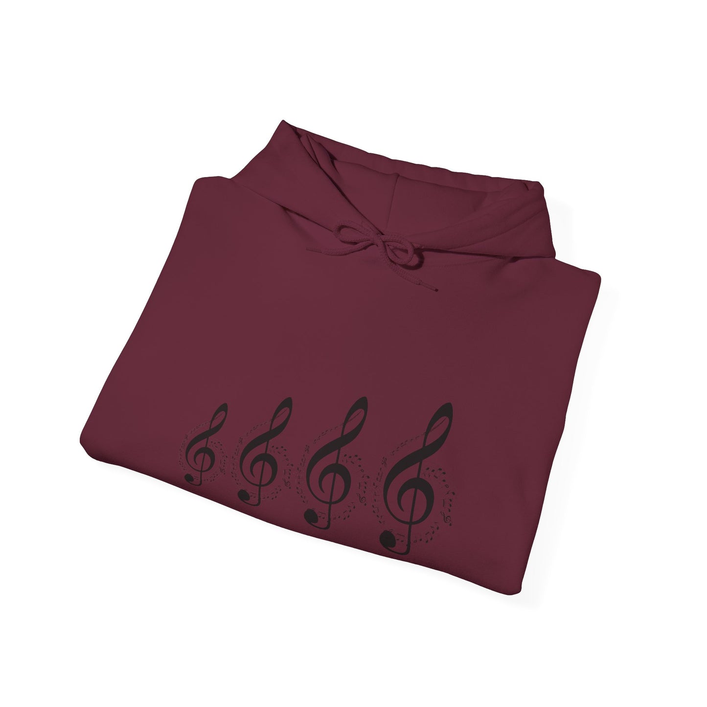 Treble Clef Hoodie – Minimal Music Note Graphic Sweatshirt for Musicians