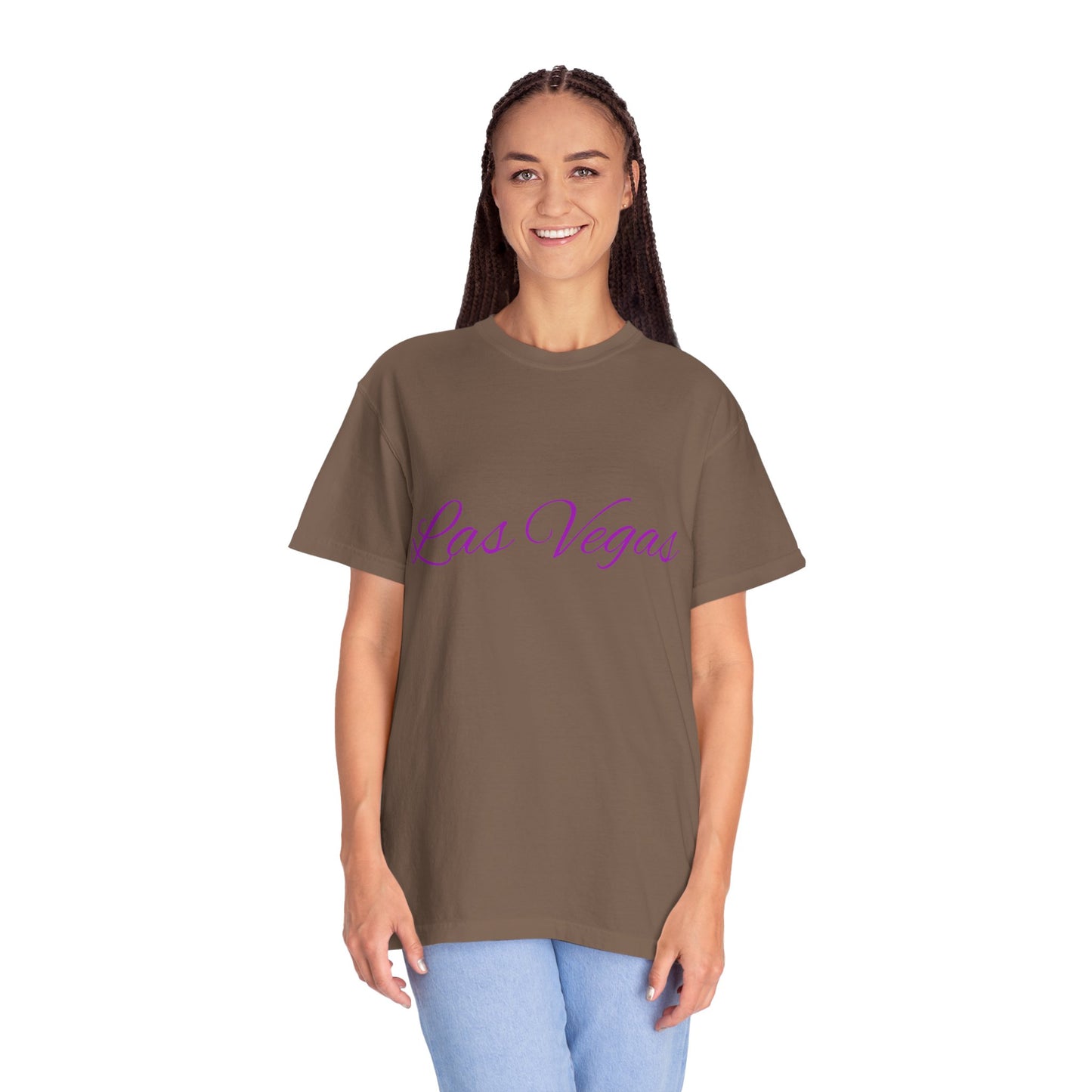 Las Vegas Floral Unisex Garment-Dyed T-Shirt | Vacation Tee, Travel Shirt, Summer Outfit, Gift for Travelers, Retro Las Vegas Design