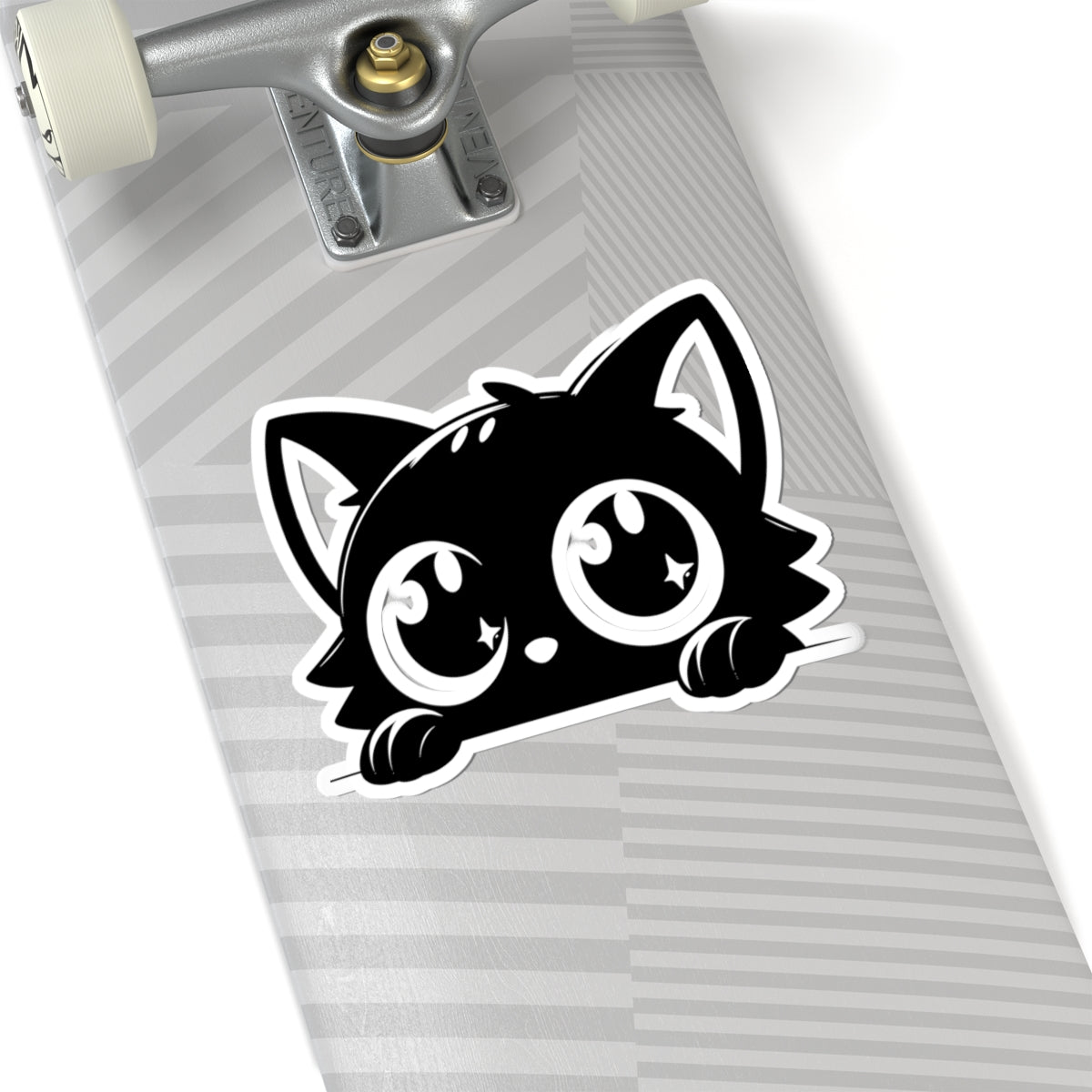 Cute Cat Kiss-Cut Stickers | Black Cat Laptop Decals, Cute Aesthetic Stickers, Gift for Cat Lovers, Cute Animal Stickers