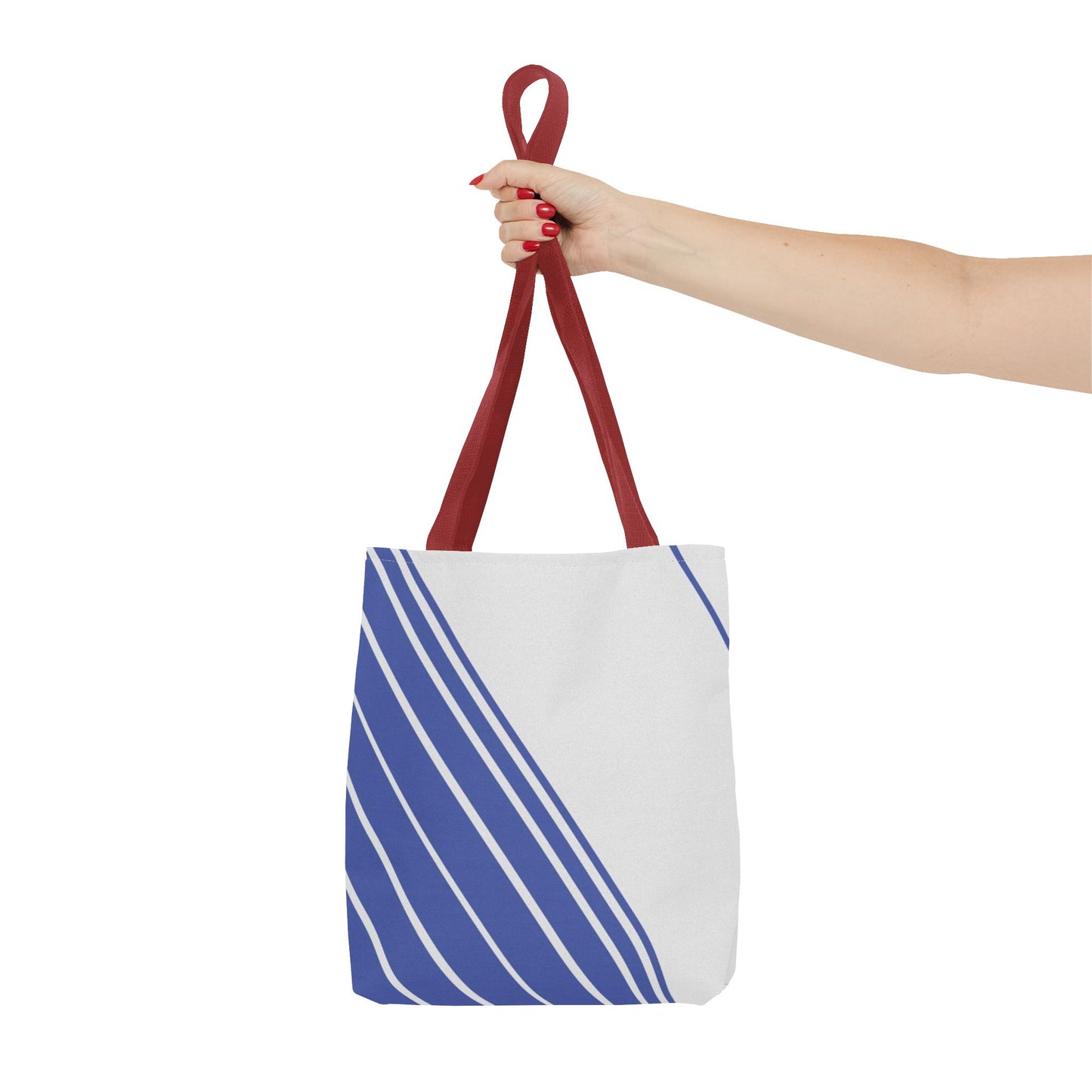 Chic Blue Striped Tote Bag, Stylish Reusable Shopping Bag, Beach Bag, Everyday Carry, Gift for Her