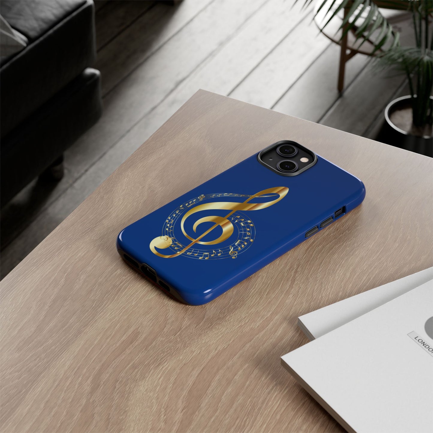 Tough Cases Blue and Gold Musical Note