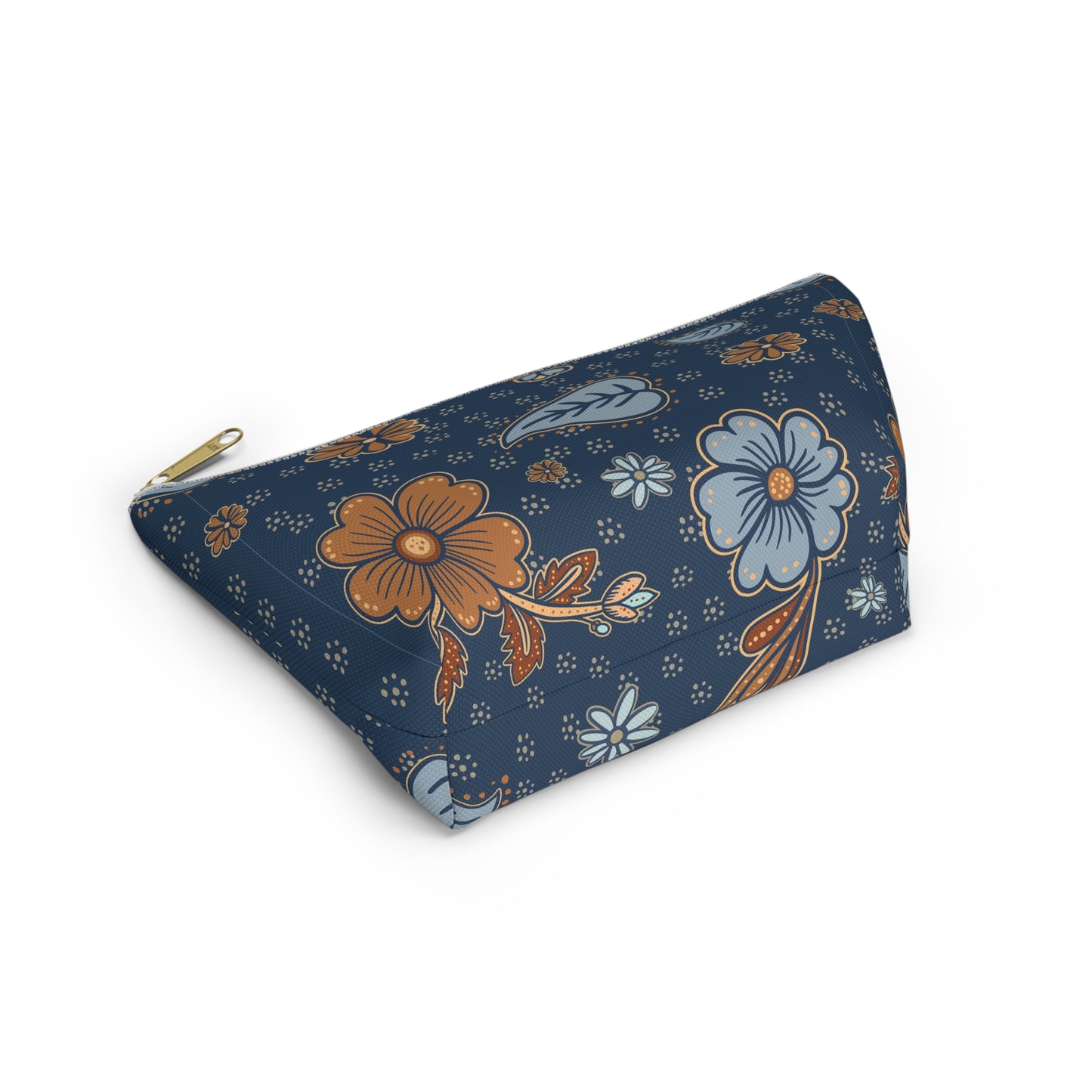Floral Accessory Pouch, Makeup Bag, Travel Organizer, Gift for Her, Floral Print, T-bottom Pouch, Cosmetics Case