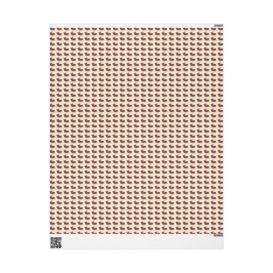 Vintage Santa Gift Wrapping Paper Roll — Holiday Present Wrap
