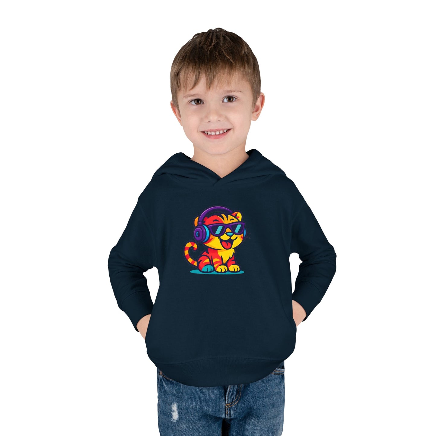 Colorful Tiger Hoodie for Toddlers | Fun Pullover for Kids, Cute Toddler Apparel, Kids' Gift, Birthday Present, Playtime Wear