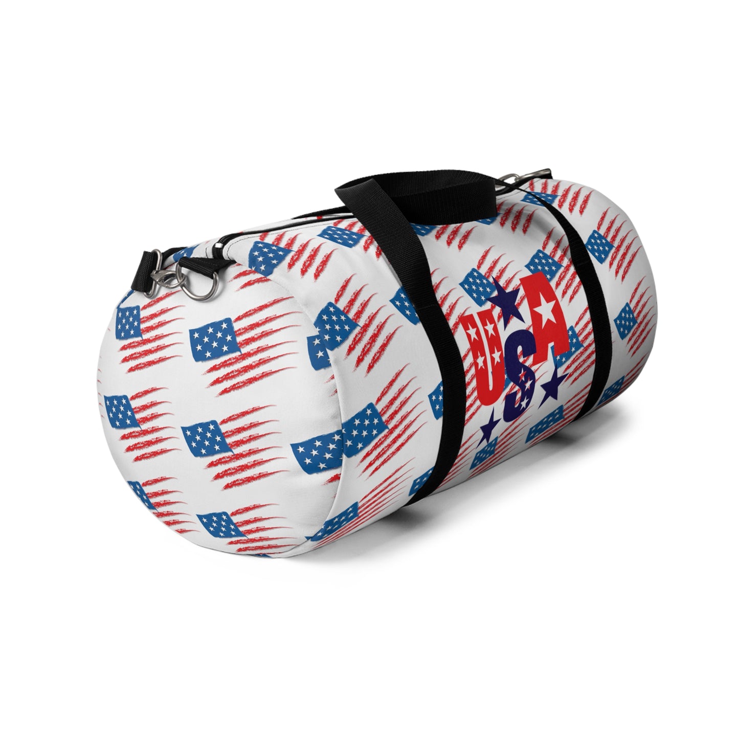 Patriotic Duffel Bag, Sports Gear, Travel Bag, Gym Bag, Fourth of July Gift, American Flag Design