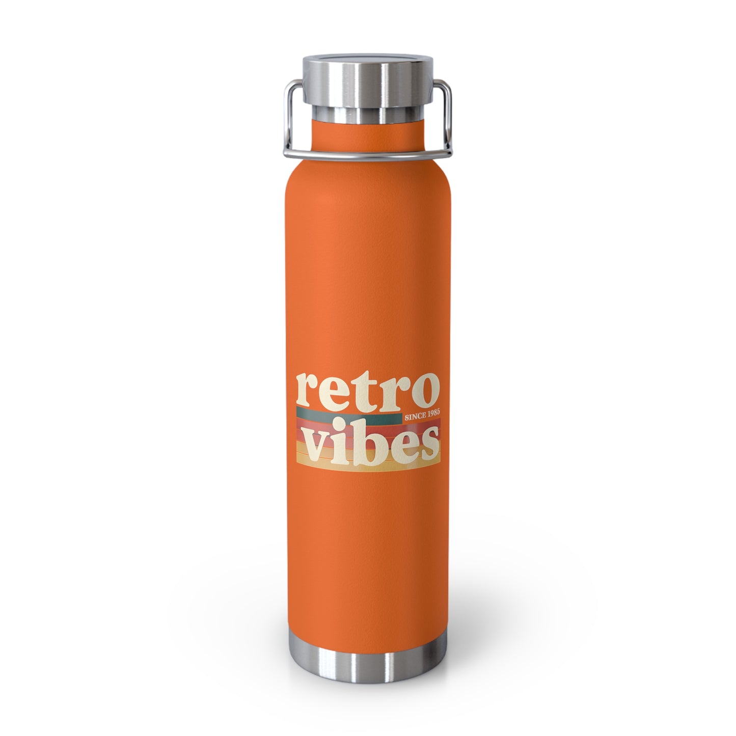 Retro Vibes Insulated Water Bottle, 22oz - Trendy Travel Flask, Stylish Hydration Gift for Fitness Lovers, Eco-Friendly Beverage Container