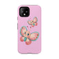 Cute Butterfly Phone Case, Tough Phone Cover, Girly Phone Accessory, Unique Gift for Her, Kids Phone Case, Floral Design Case
