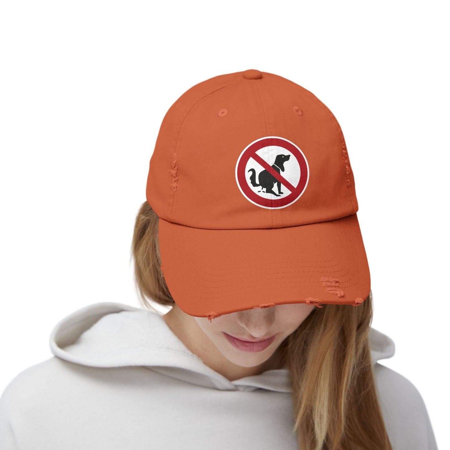 Unisex Distressed Cap with No Dogs Allowed Design | Casual Wear, Dog Owners Gift, Trendy Cap for Pet Lovers, Outdoor Style