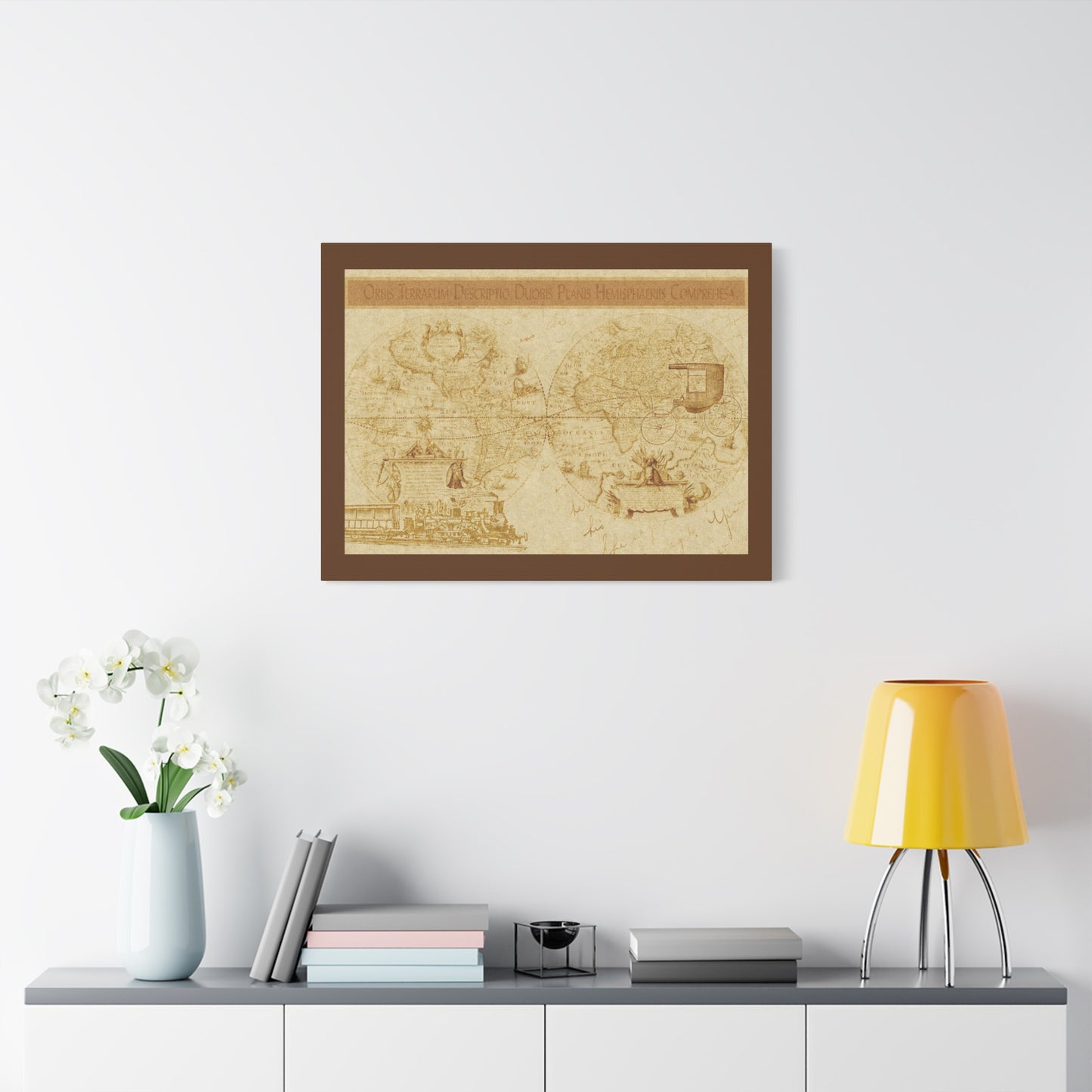 Vintage World Map Canvas Print — Matte Stretched Wall Art