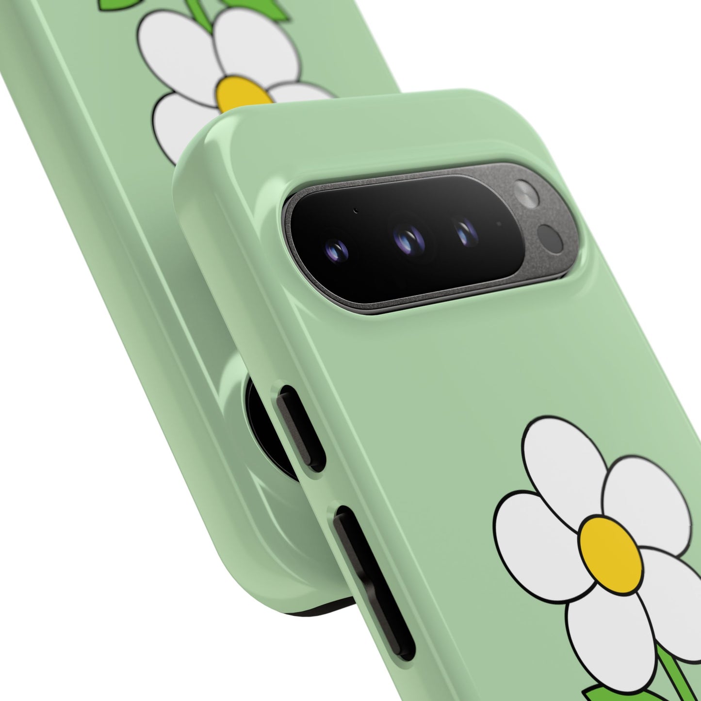 Floral Phone Case - Tough Cases for Nature Lovers, Cute Green Flower Design, iPhone Cover, Gift for Her, Spring Accessories
