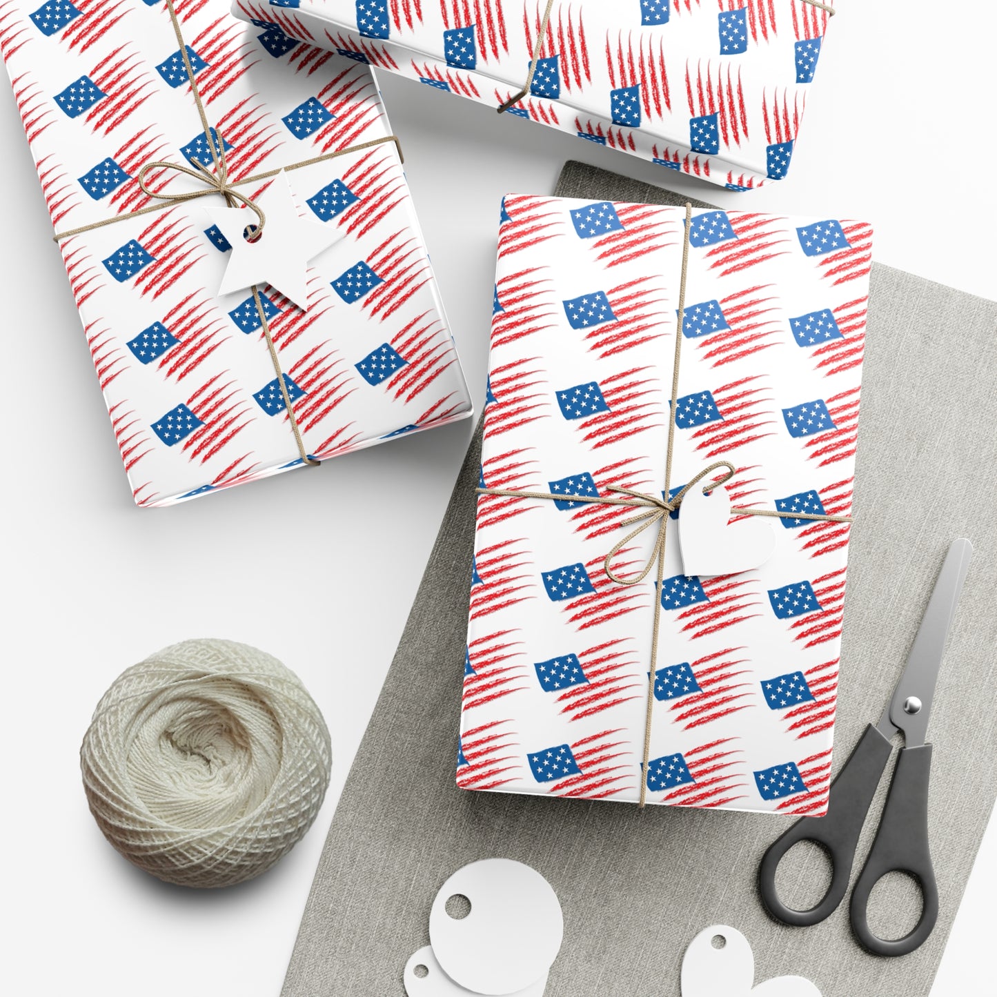 Festive Gift Wrap Paper - Patriotic Design for All Occasions, USA Flag Gift Wrap, Party Supplies, Holiday Wrapping Paper, Independence [...]