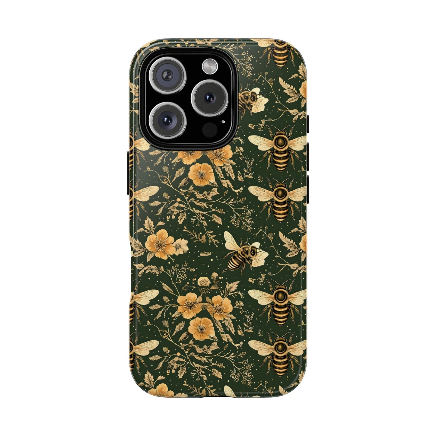 Nature-Inspired Phone Case, Tough Cases for Nature Lovers, Floral Bee Design, Eco-Friendly Gift, Summer Vibes, Trendy Phone Accessory,