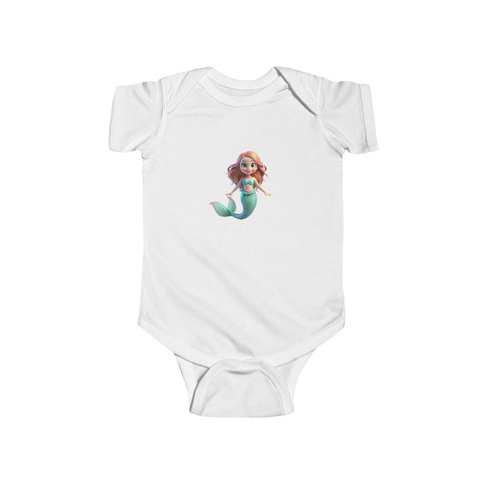 Mermaid Infant Bodysuit, Cute Baby Outfit, Shower Gift, Whale Fantasy, Summer Beach Wear, Toddler Gift, Playful Baby Clothes