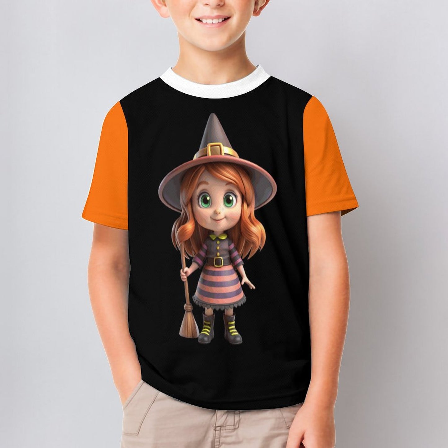 Halloween Cotton Children's Short Sleeve T-shirt