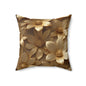 Elegant Floral Square Pillow for Cozy Home Decor, Boho Accent Pillow