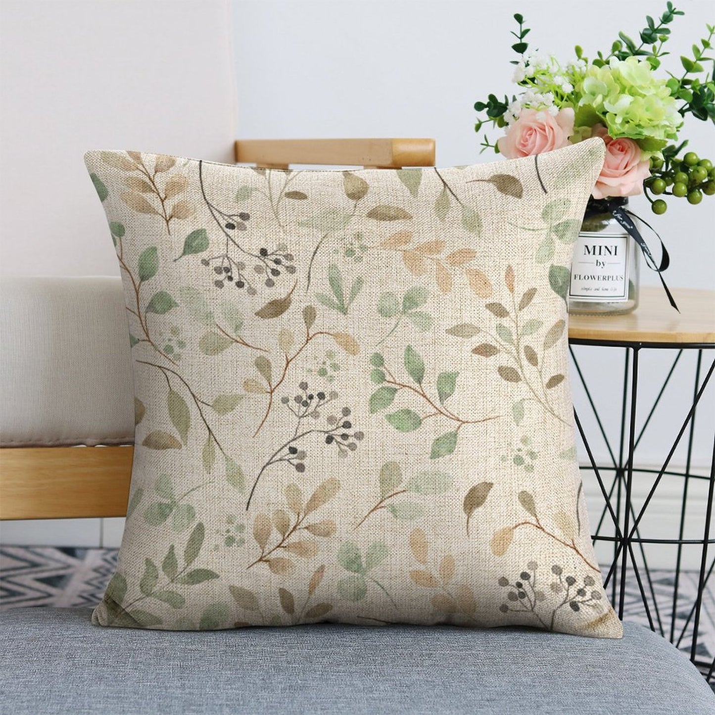 Personalized Photo Pillowcases (Pillow Excluded) (Dual-sided Printing) - leaves and vines