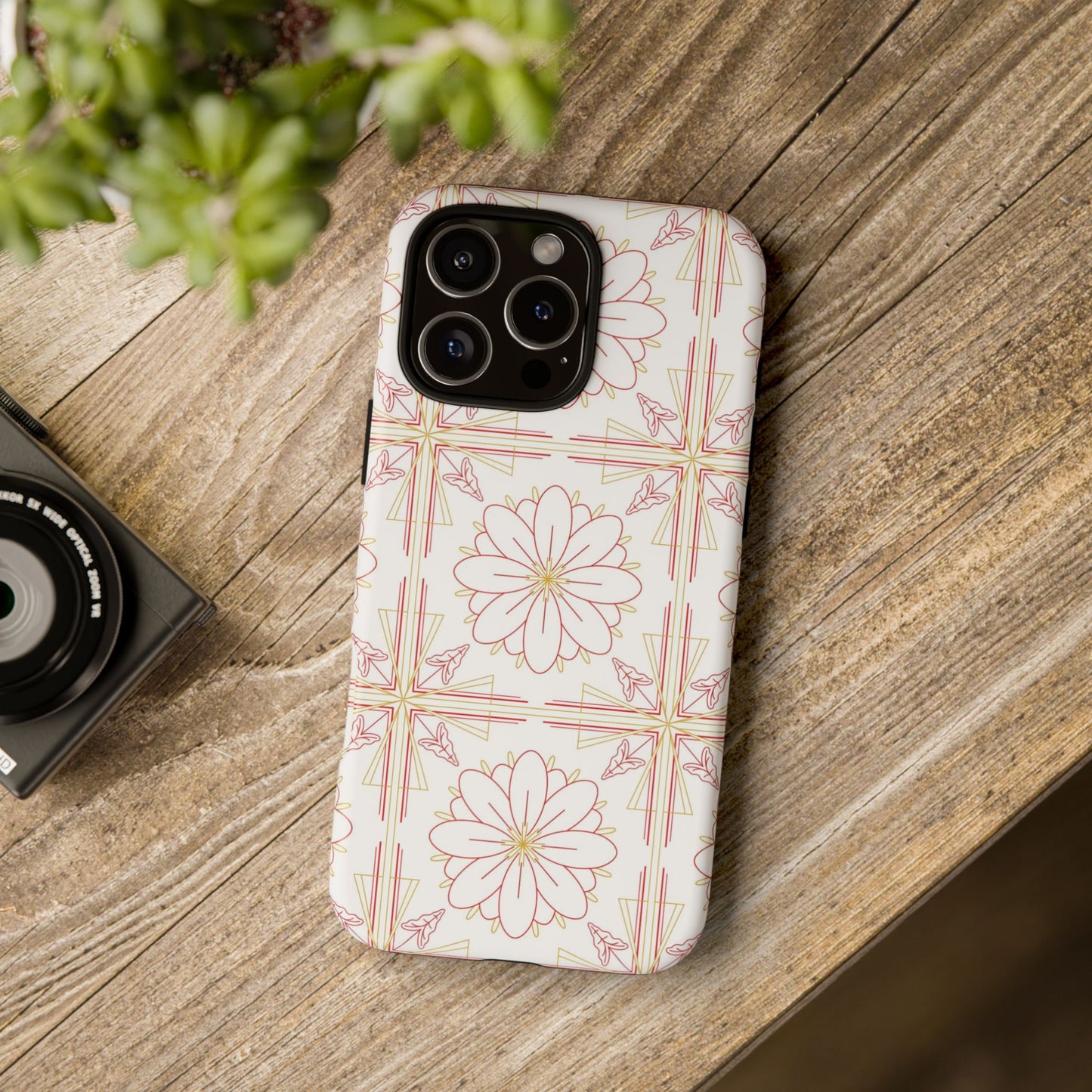 Floral Pattern Phone Case - Stylish Tough Case, Flower Design, Cute Mobile Cover, Phone Accessory, Gift for Her, Spring Style