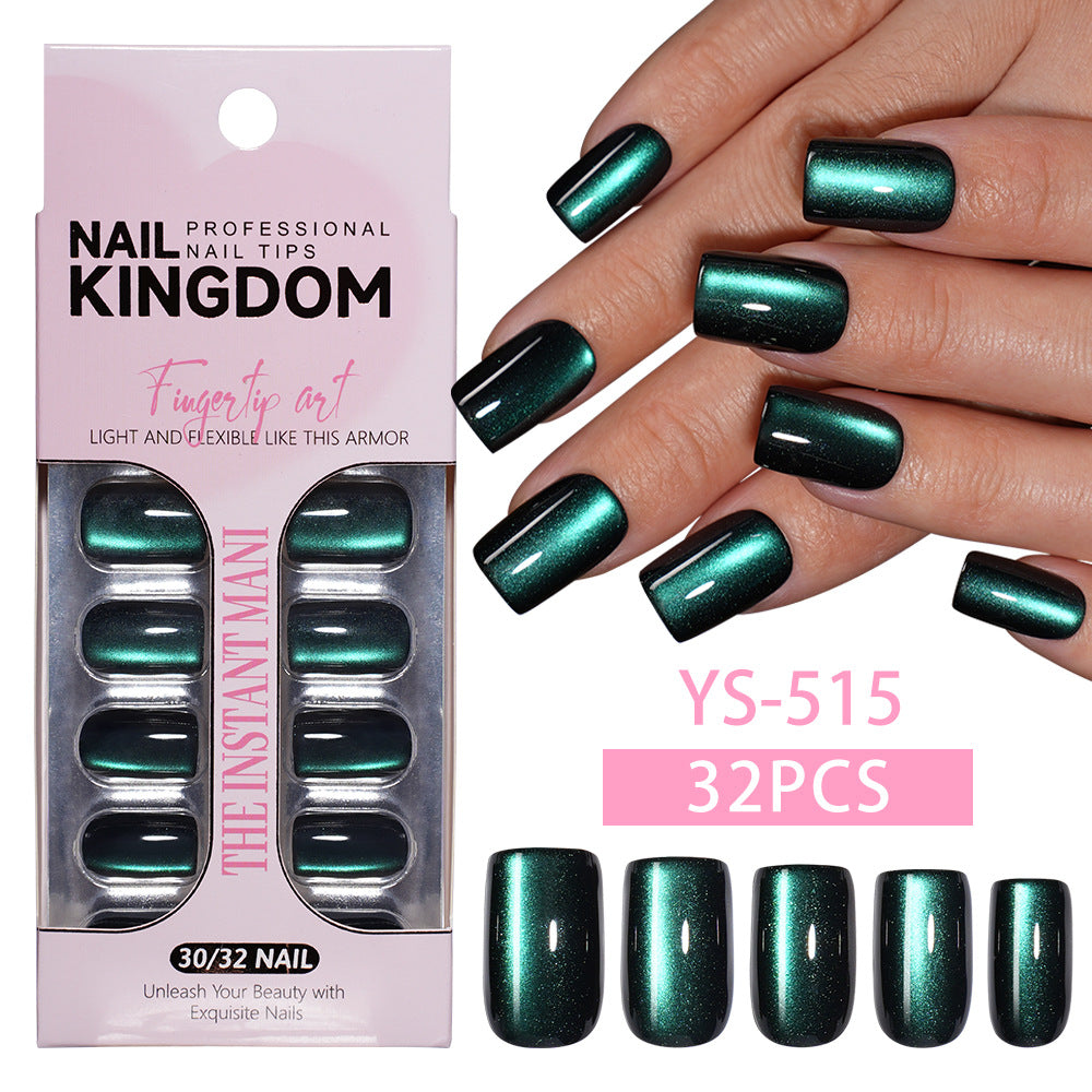 Purple Cat Eye Almond Press On Nails (MOQ=3) – Image 11