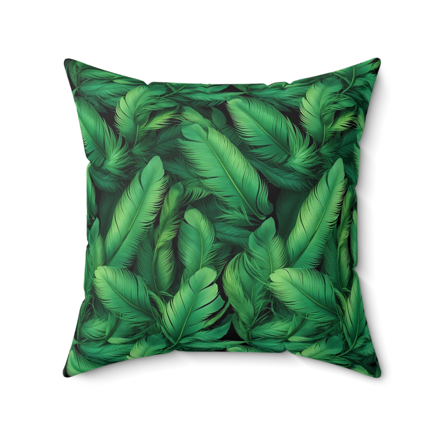 Tropical Leaf Pillow, Green Botanical Cushion, Home Decor, Boho Accent, Gift for Nature Lovers, Living Room Soft Furnishings