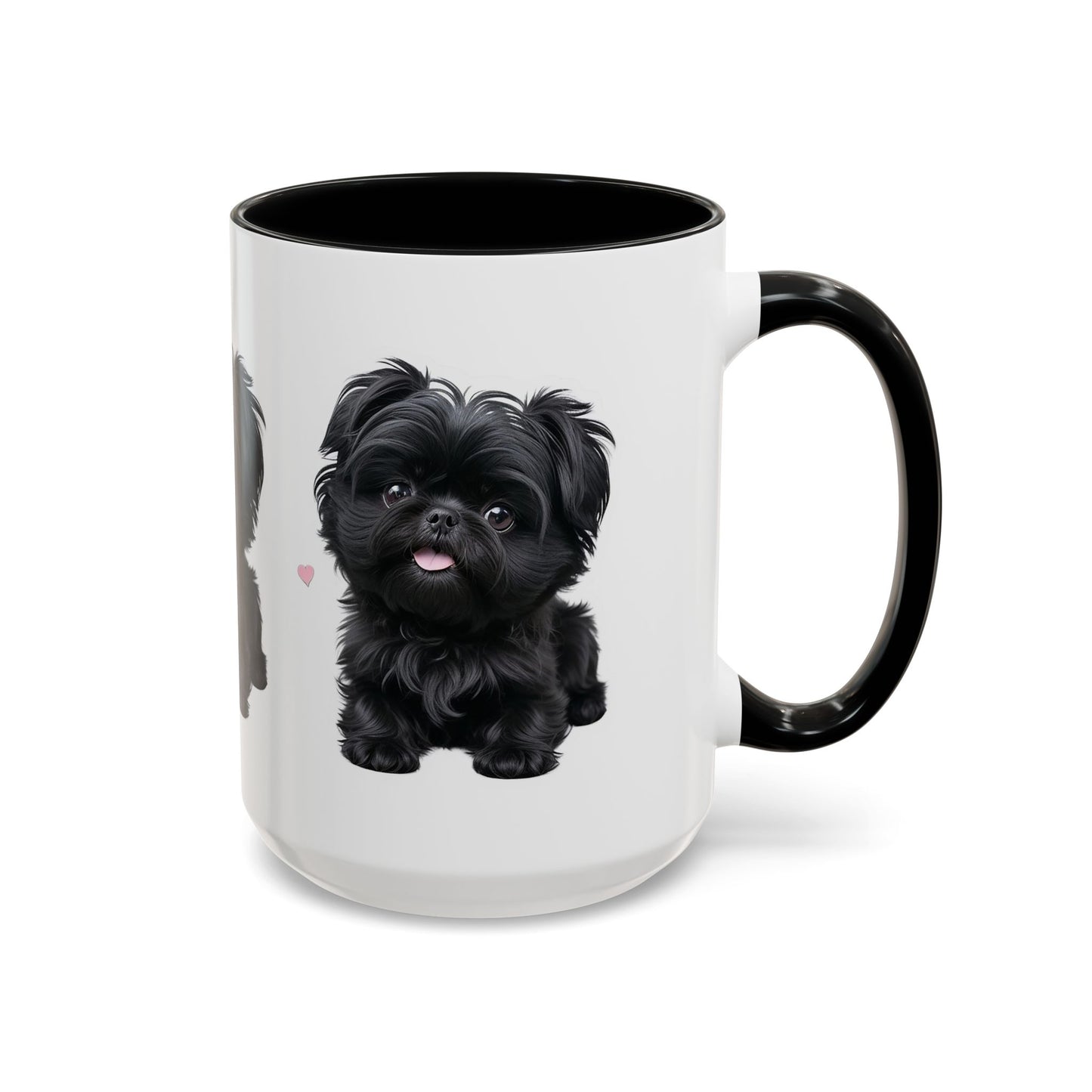 Cute Pug Accent Coffee Mug, Pet Lover Gift, Coffee Cup, Dog Mom Mug, Black Dog Ceramic Mug