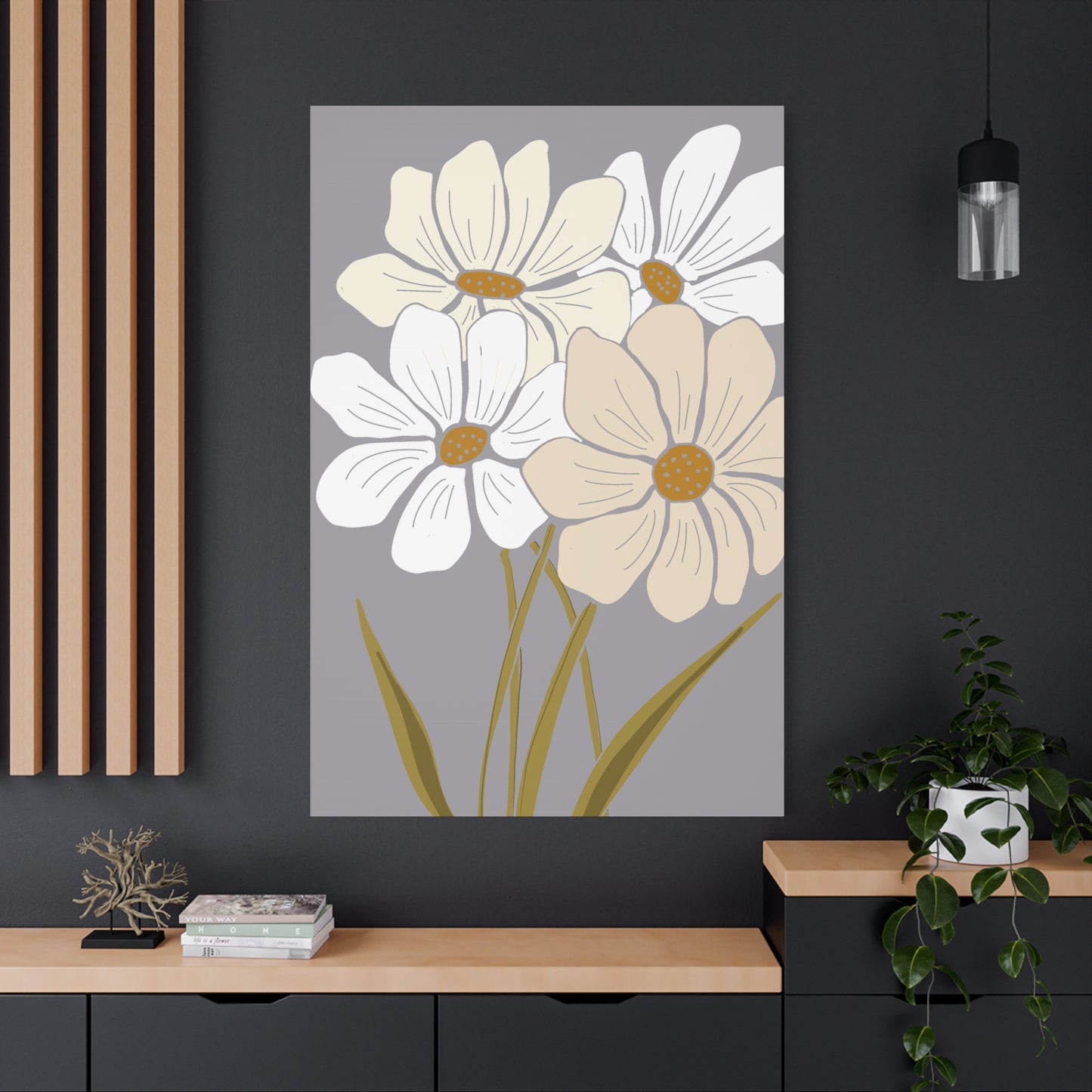 Copy of Copy of Matte Canvas, Stretched, 1.25" Tulips Pink and Purple Flowers