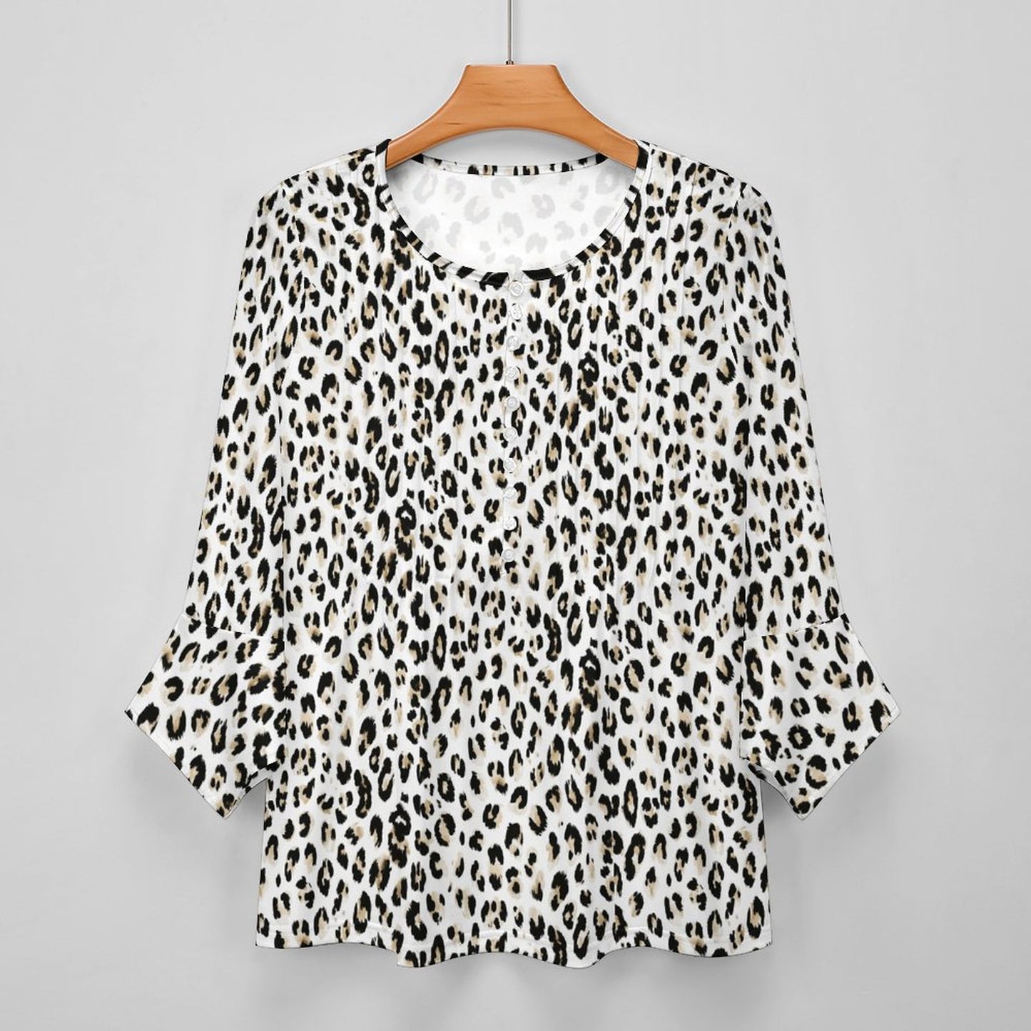 V-neck Women Top with Quarter Sleeve