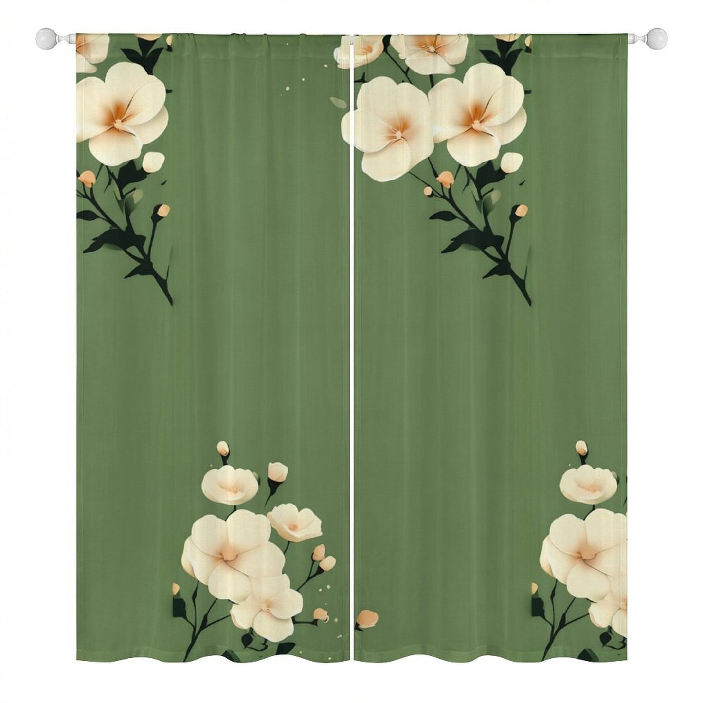 Sheer Curtain Green